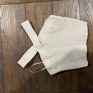 Aritzia Babaton Cream Ribbed top